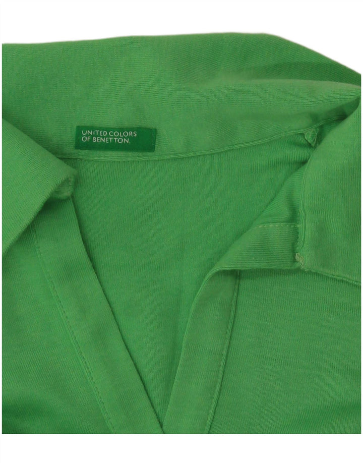 Γυναικείο μακρυμάνικο μπλουζάκι πόλο Benetton UK 10 Small Green