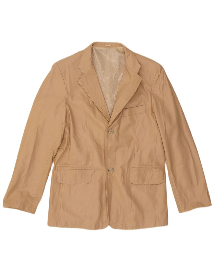 Vintage γυναικείο σακάκι blazer 2 κουμπιών UK 14 Medium Beige