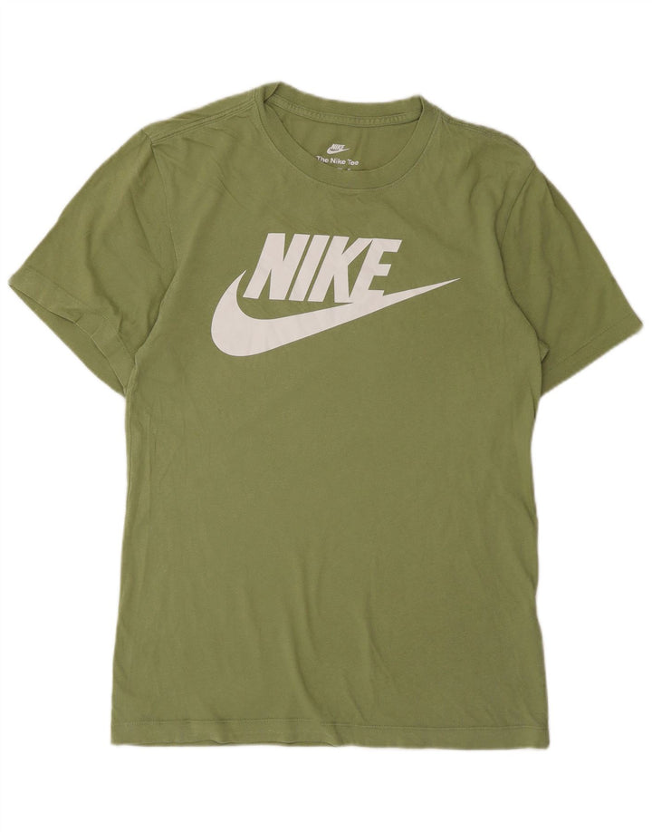 Ανδρικό γραφικό T-Shirt NIKE Top XS Πράσινο βαμβακερό