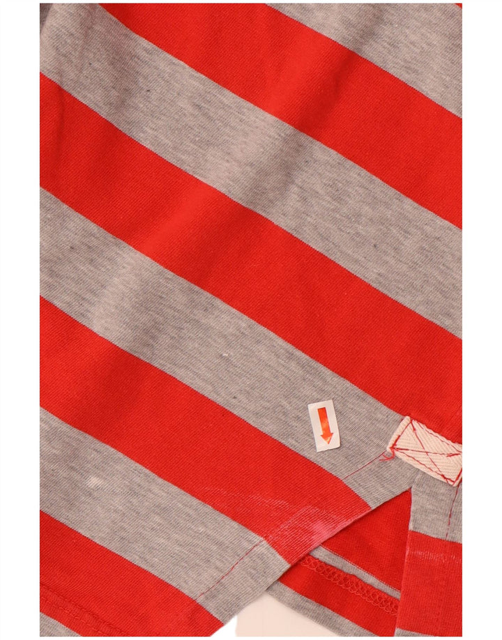 Wrangler γυναικεία υπερμεγέθη μανίκια 3/4 UK 10 μικρά κόκκινα ριγέ