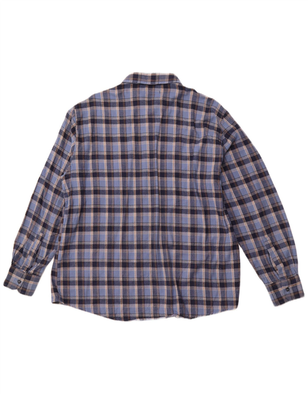 SEA BARRIER Ανδρικό φανελένιο πουκάμισο XL Blue Check Cotton