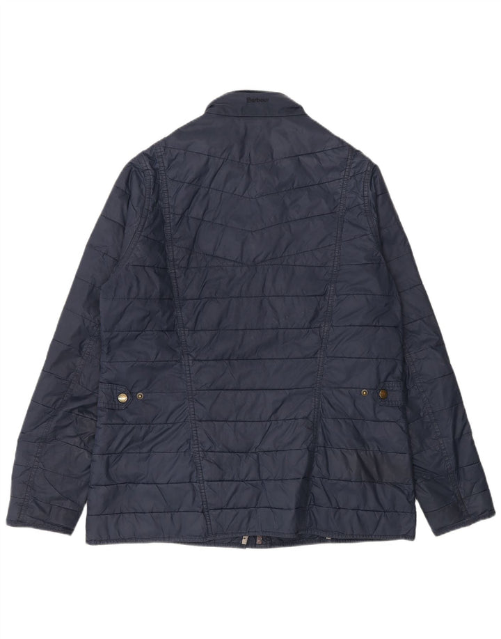 Barbour γυναικείο μπουφάν UK 16 Large Navy Blue Colorblock Πολυαμίδιο