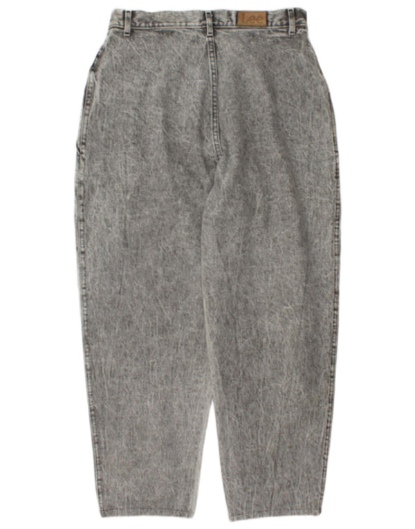 Lee Womens Acid Wash Tapered Jeans W32 L27 Grey Flecked