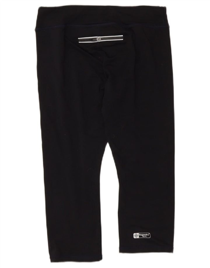 Superdry Γυναικεία Γραφικά Κάπρι Κολάν UK 6 XS Μαύρο Πολυεστέρας