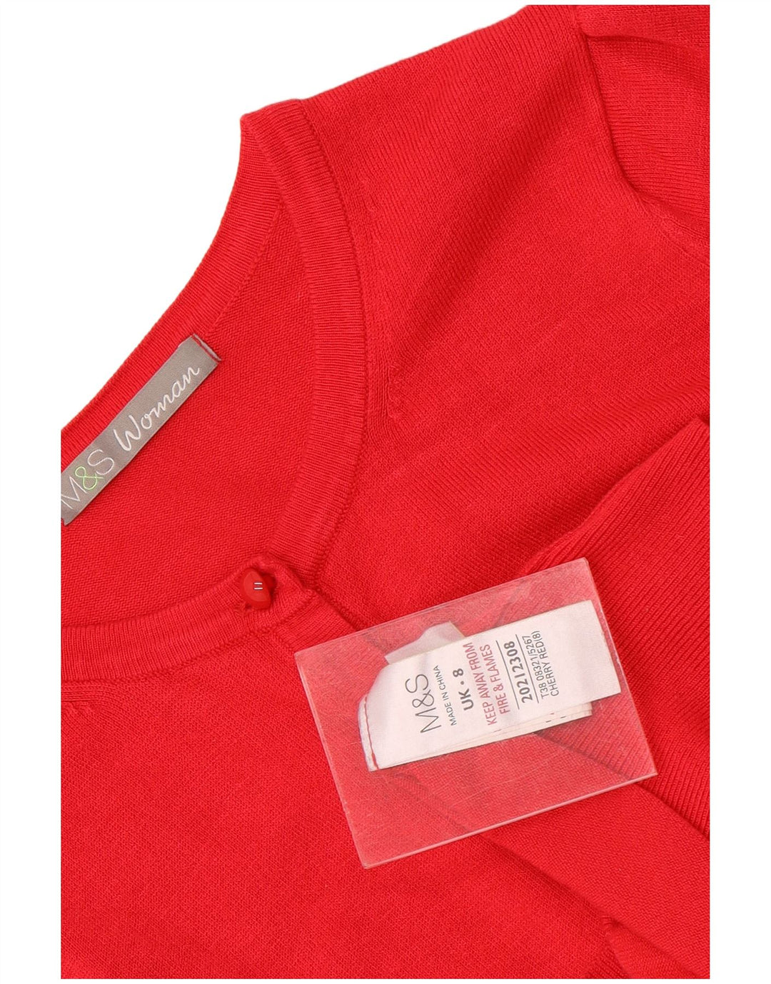 Marks & Spencer Γυναικεία ζακέτα πουλόβερ UK 8 Small Red Viscose
