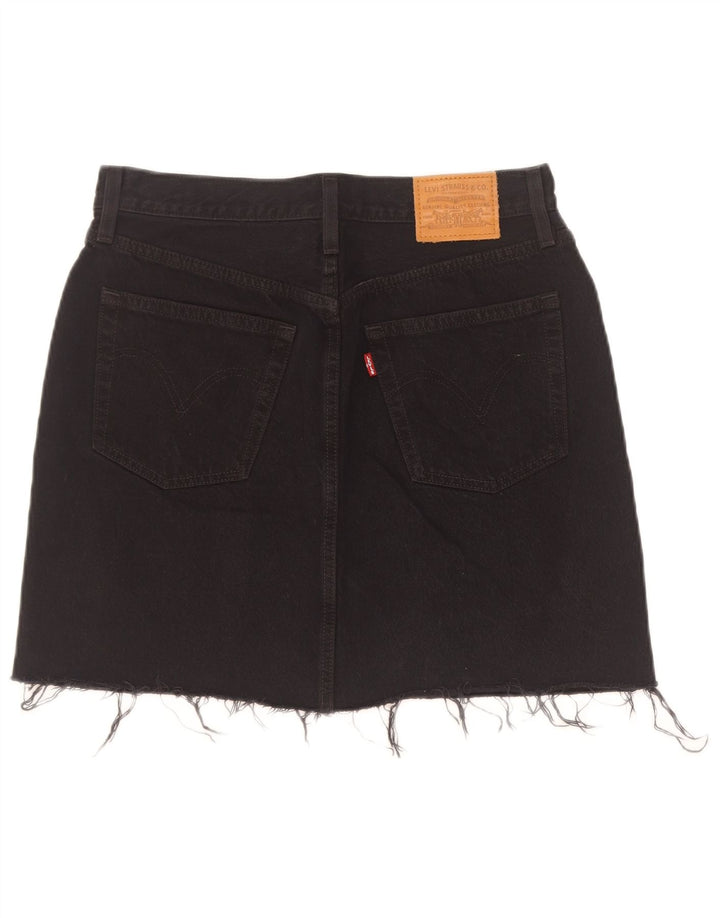 Γυναικεία τζιν φούστα Levi's W28 μεσαία μαύρη βαμβακερή