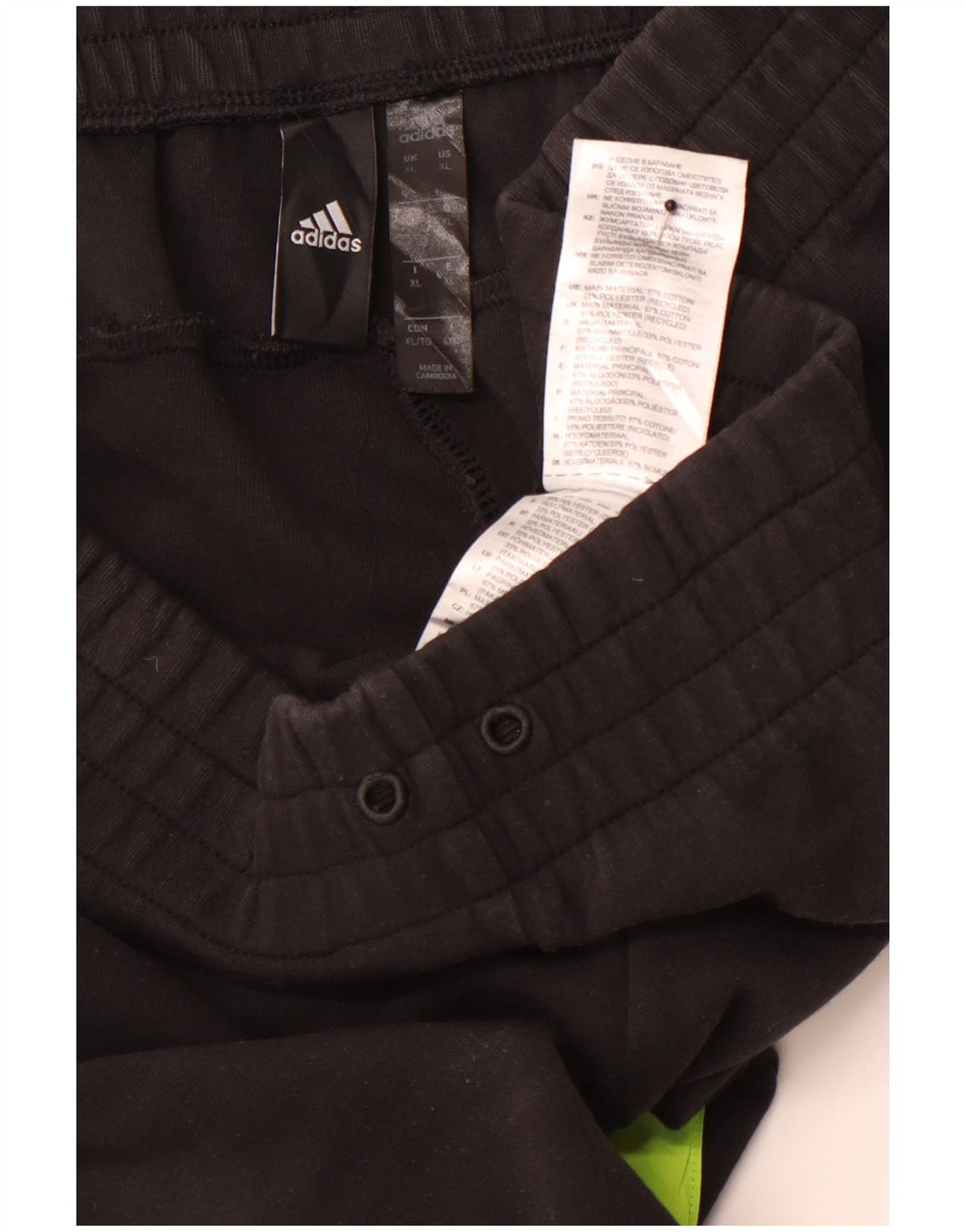 Ανδρική φόρμα ADIDAS Παντελόνι Joggers XL Μαύρο Colourblock Βαμβακερό