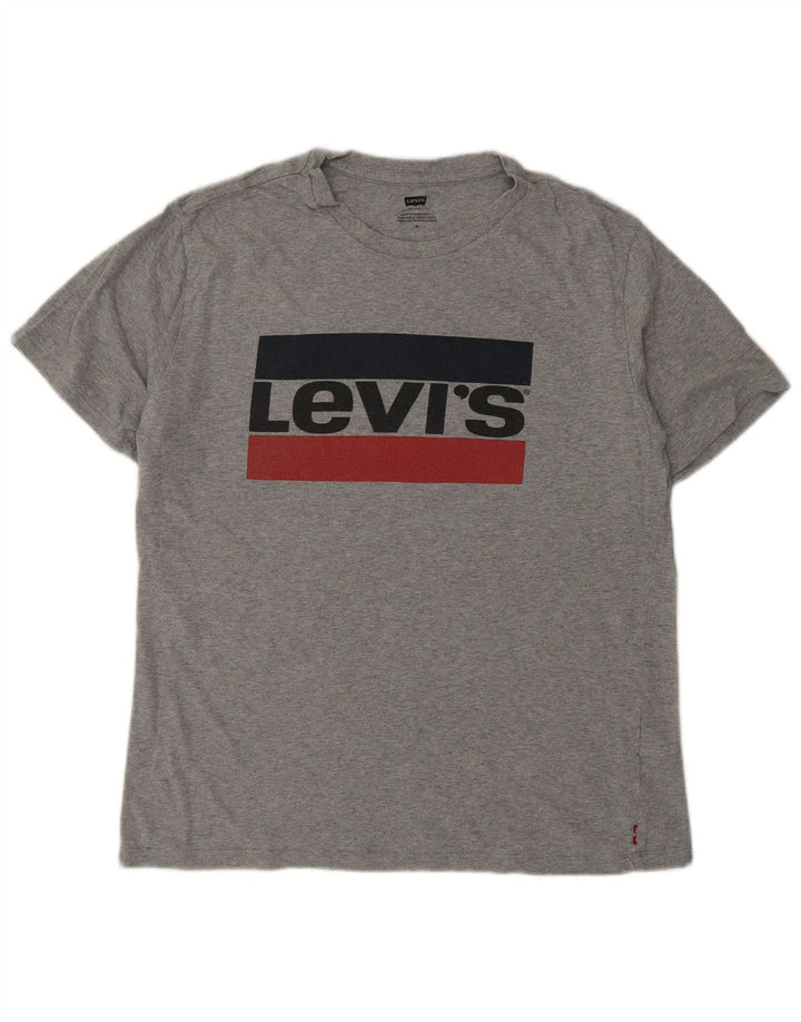 Ανδρικό γραφικό T-Shirt Levi's Top Μεσαίο Γκρι Βαμβακερό