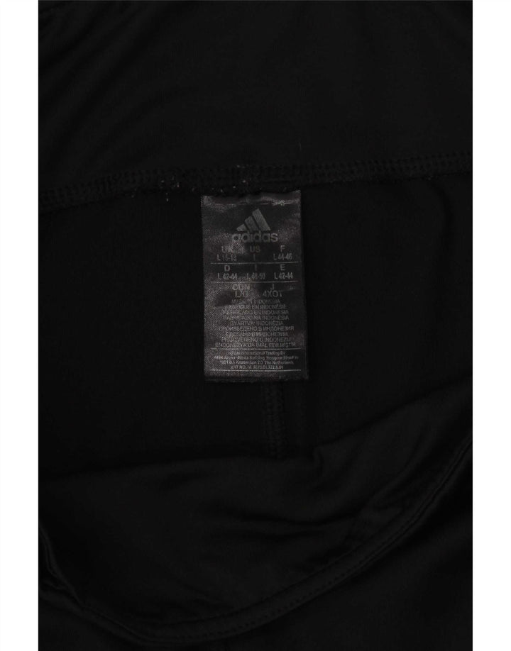 Adidas Γυναικεία κολάν Capri Climalite UK 16/18 μεγάλο μαύρο πολυεστέρα