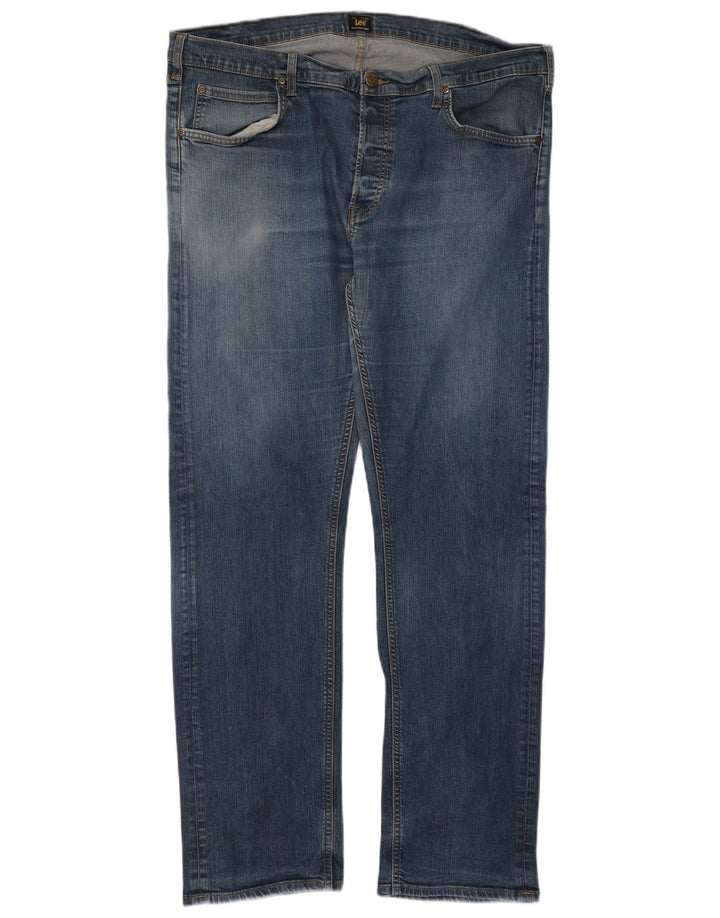 Lee Mens Daren Straight Jeans W42 L34 Blue Cotton