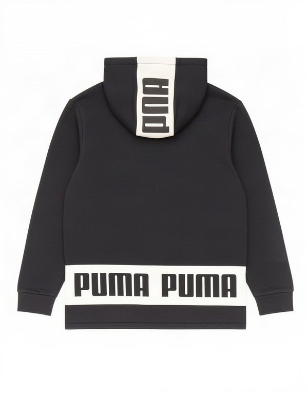 Ανδρικό γραφικό κουκούλα Puma, μικρό μαύρο βαμβακερό χρώμα