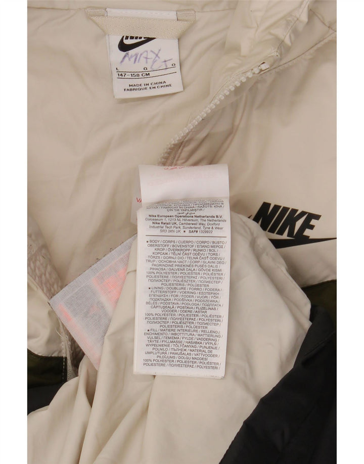 Μπουφάν NIKE για αγόρια με κουκούλα με επένδυση 12-13 ετών Μεγάλο πολύχρωμο μπλοκ χρώματος