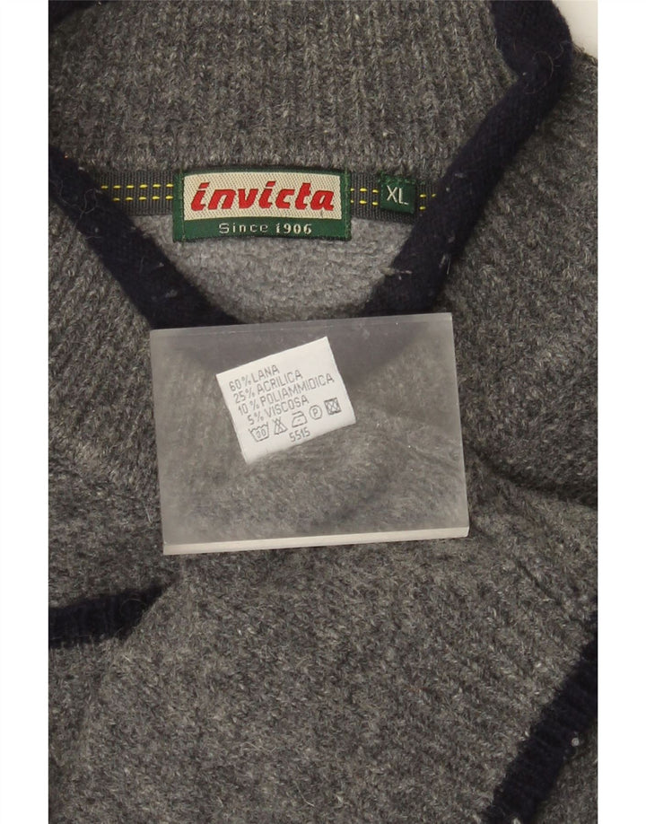 Ανδρικό πουλόβερ με λαιμό χελώνα Invicta XL Γκρι μαλλί