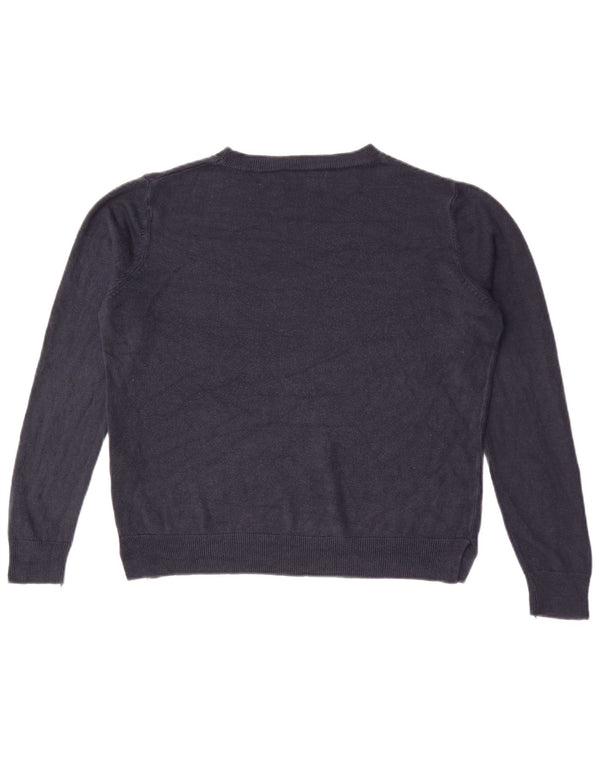 Marks & Spencer Γυναικείο πουλόβερ με λαιμόκαυστο UK 16 Large Navy Blue