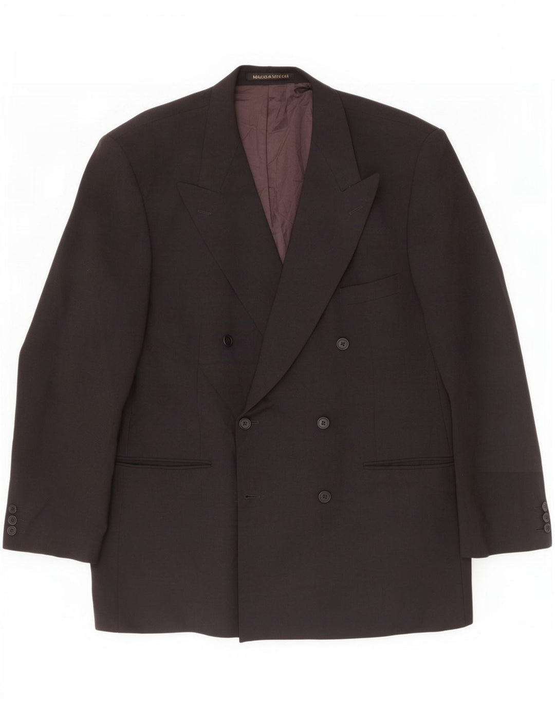 Marks & Spencer Ανδρικό σακάκι με διπλό στήθος UK 44 XL μαύρο πολυεστέρα