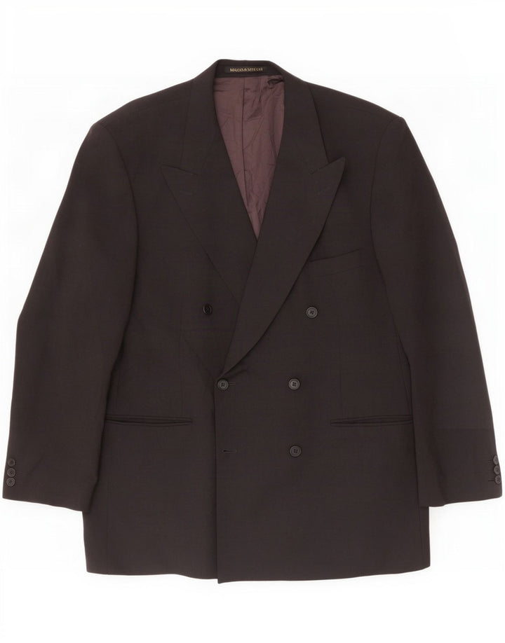 Marks & Spencer Ανδρικό σακάκι με διπλό στήθος UK 44 XL μαύρο πολυεστέρα