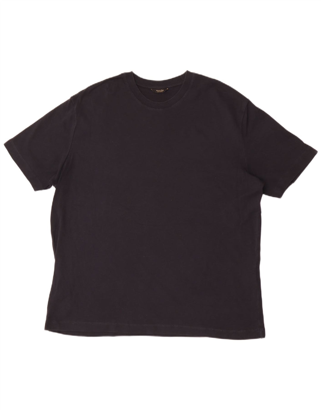 Ανδρικό T-Shirt Massimo Dutti Top 2XL Navy Blue από βαμβάκι