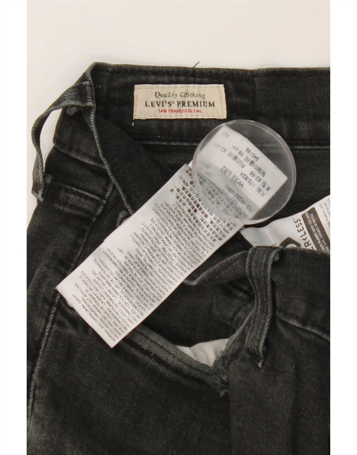 Ανδρικό τζιν Levi's Slim W32 L32 Μαύρο βαμβακερό