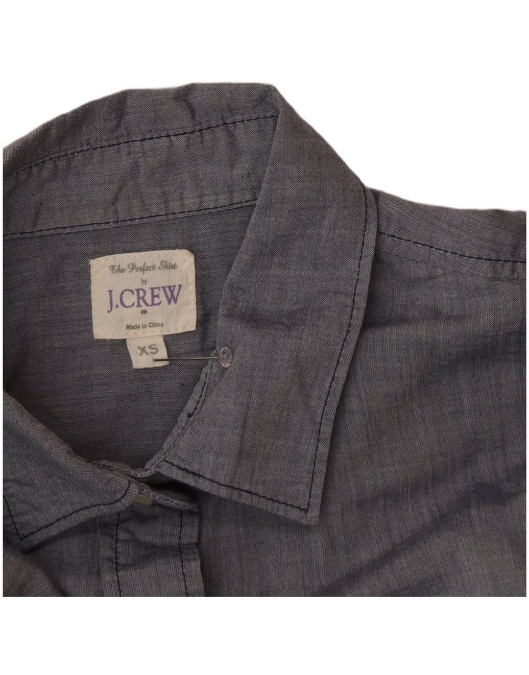 J. Crew Γυναικείο πουκάμισο Oversized UK 6 XS Γκρι βαμβακερό