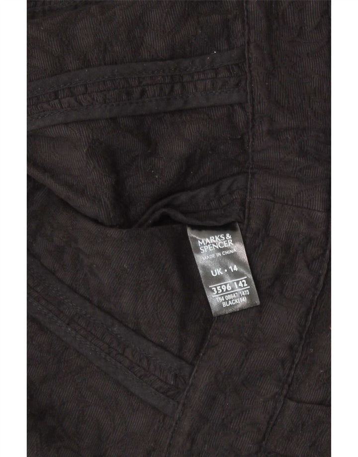 Marks & Spencer Γυναικείο Μπουφάν Blazer με μανίκια 3/4 UK 14 μεγάλο μαύρο