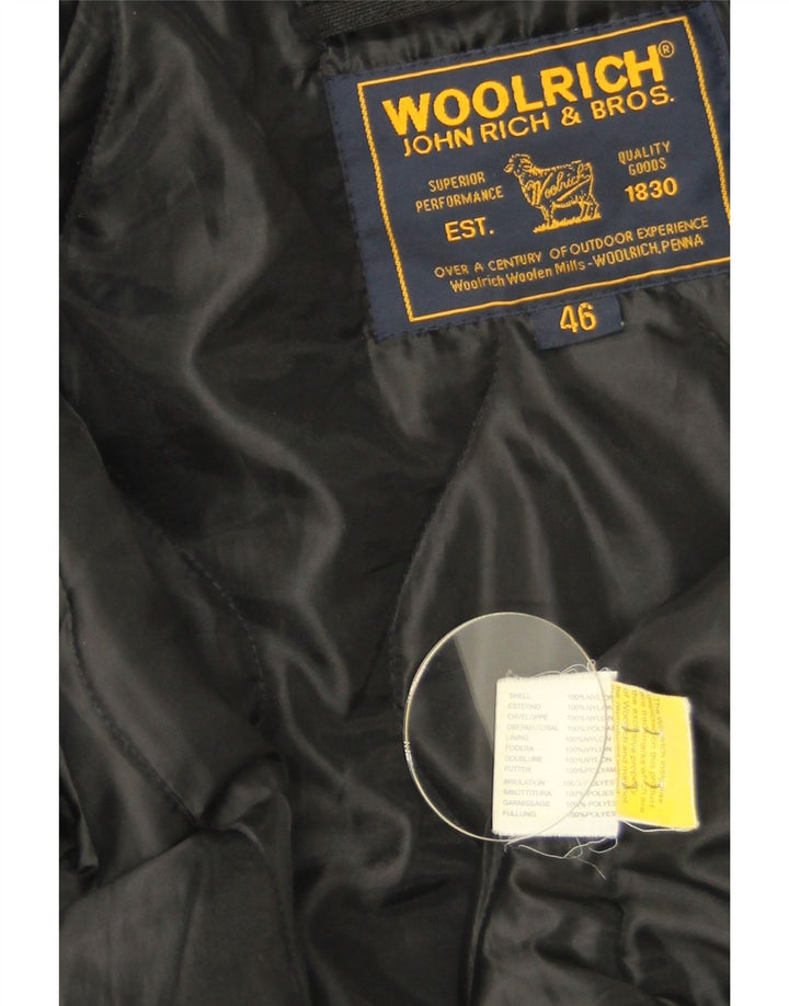 Woolrich Ανδρικό μπουφάν Bomber με κουκούλα IT 46 Small Black Nylon
