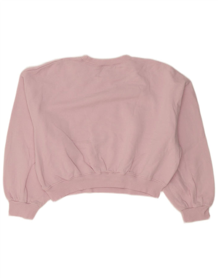 Zara Γυναικεία φούτερ Crop Oversized Jumper UK 10 Small Pink