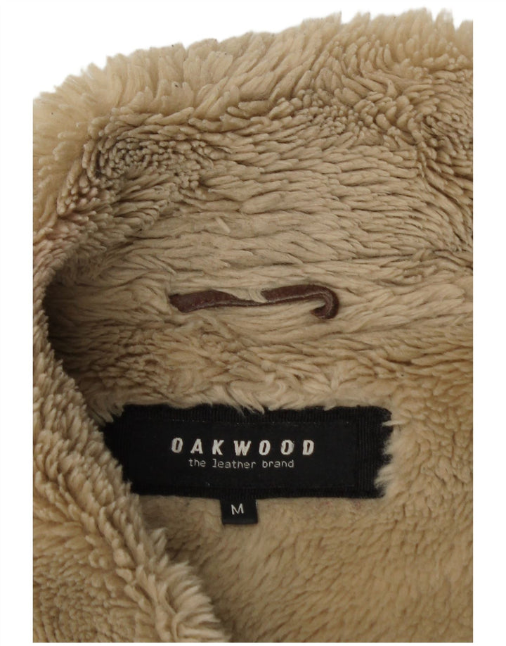 Oakwood Γυναικείο σακάκι Sherpa Suede UK 12 Δερμάτινο μεσαίο καφέ