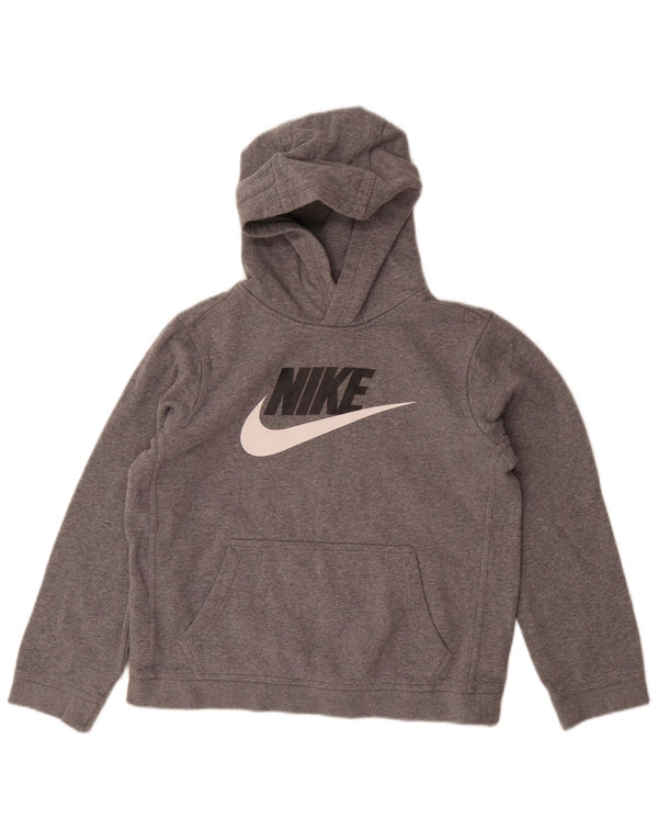 Nike Boys Graphic Standard Fit Hoodie Jumper 13-14 Years XL Grey Cotton