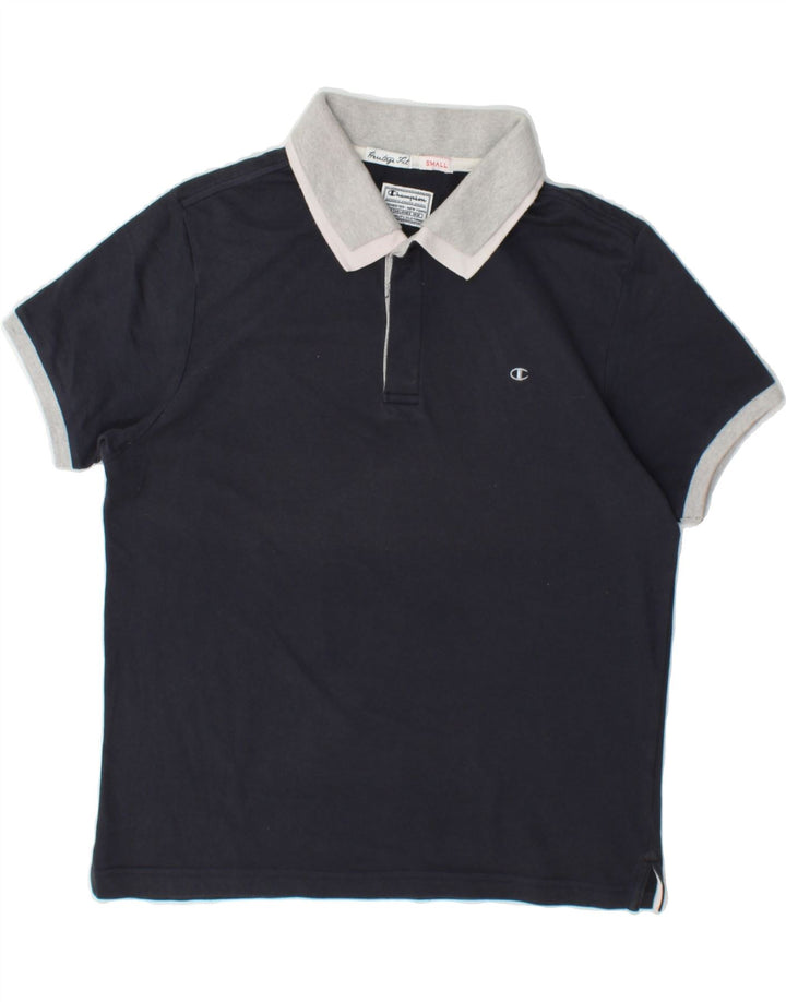 CHAMPION Mens Heritage Fit Polo Shirt Small Navy Blue Vintage Champion and Second-Hand Champion from Messina Hembry 
