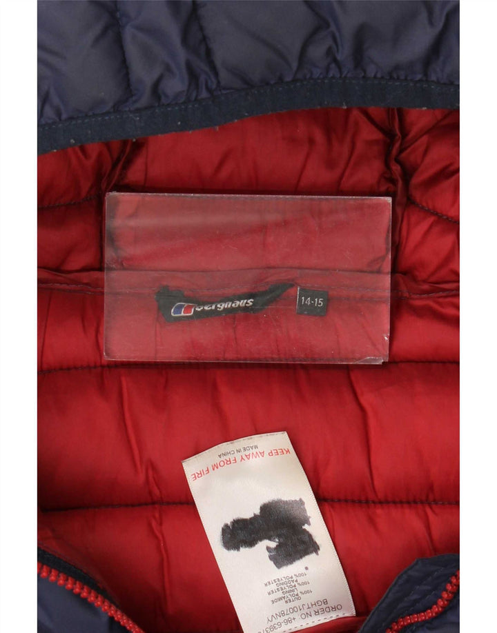 Μπουφάν Berghaus Boys με κουκούλα με επένδυση 14-15 ετών Navy Blue Polyester