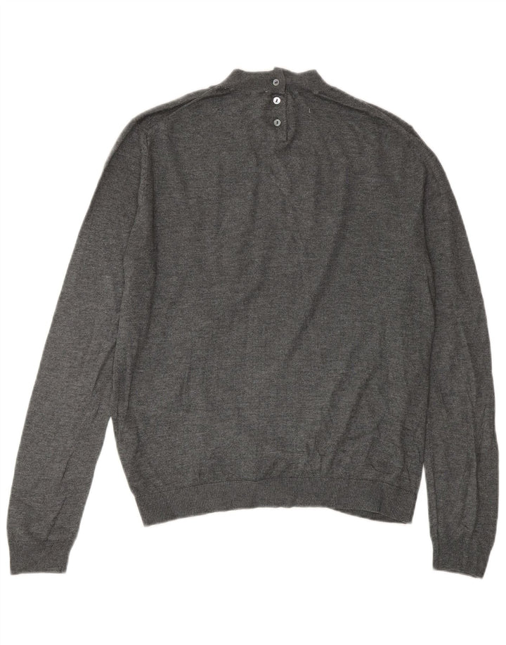 Zara Γυναικείο πουλόβερ με λαιμό χελώνα UK 14 Medium Grey Modal