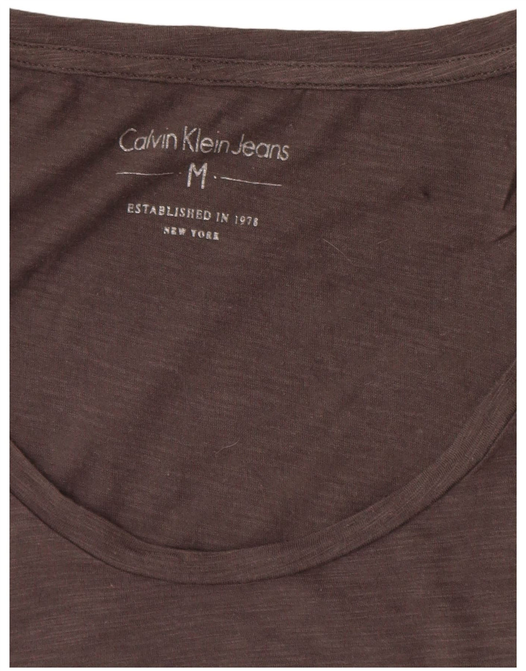 Calvin Klein Jeans Γυναικείο μπλουζάκι γραφικό υπερμεγέθη τοπ UK 14 Medium Grey