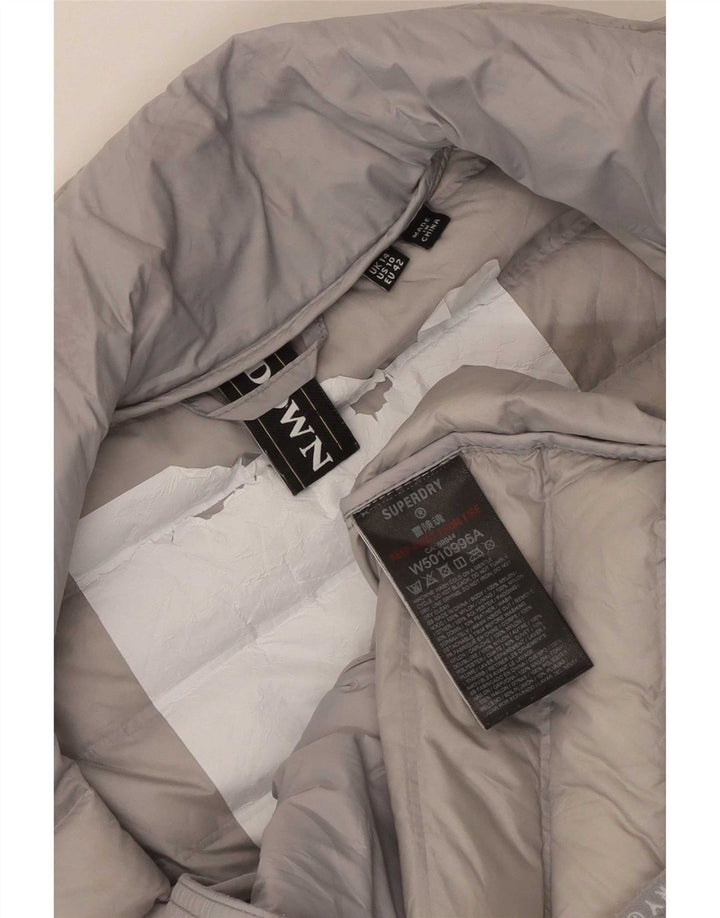 Superdry Γυναικείο μπουφάν με επένδυση UK 14 Large Grey Nylon