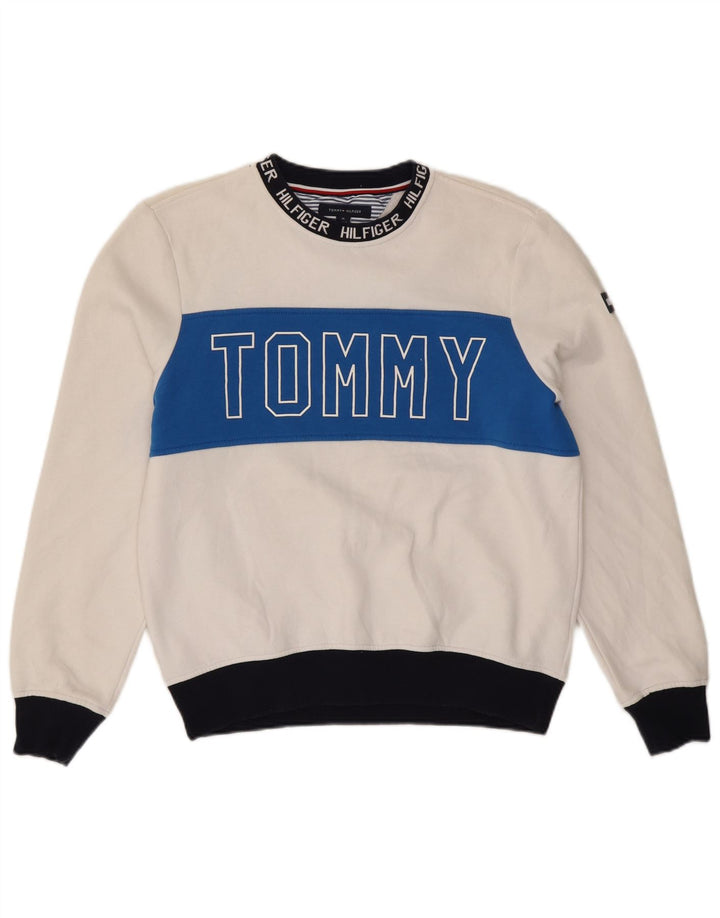 Γραφικό ανδρικό φούτερ Tommy Hilfiger Jumper Medium White Colourblock