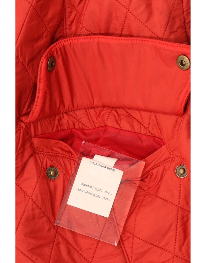 Γυναικείο καπιτονέ μπουφάν Barbour UK 16 μεγάλο κόκκινο πολυαμίδιο