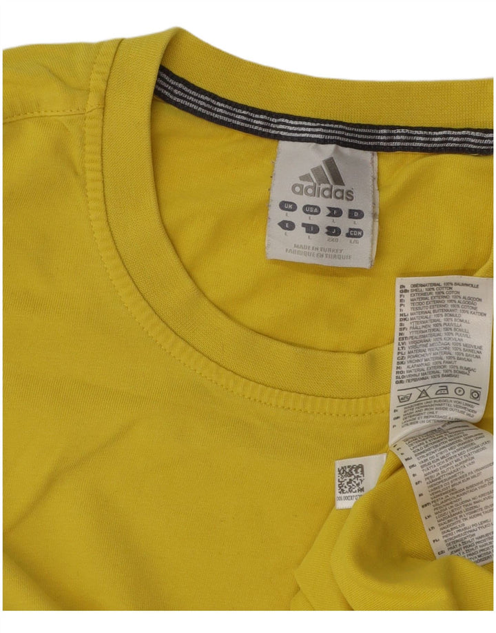 Ανδρικό T-Shirt Adidas Top μεγάλο κίτρινο βαμβακερό