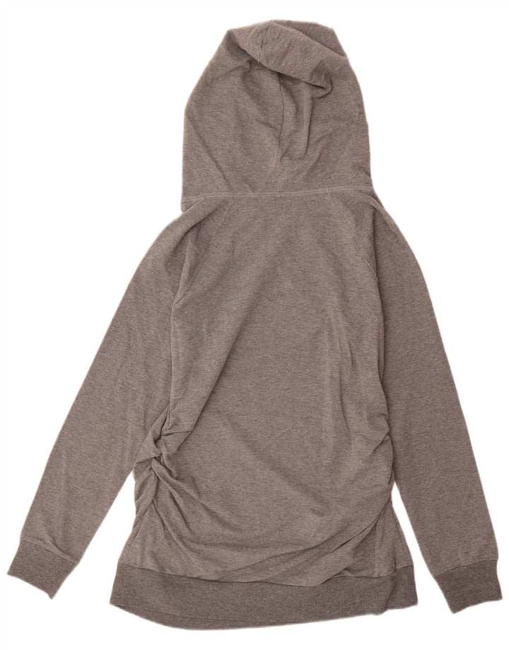 CONVERSE Γυναικείο γραφικό κουκούλα UK 14 μεγάλο βαμβακερό γκρι