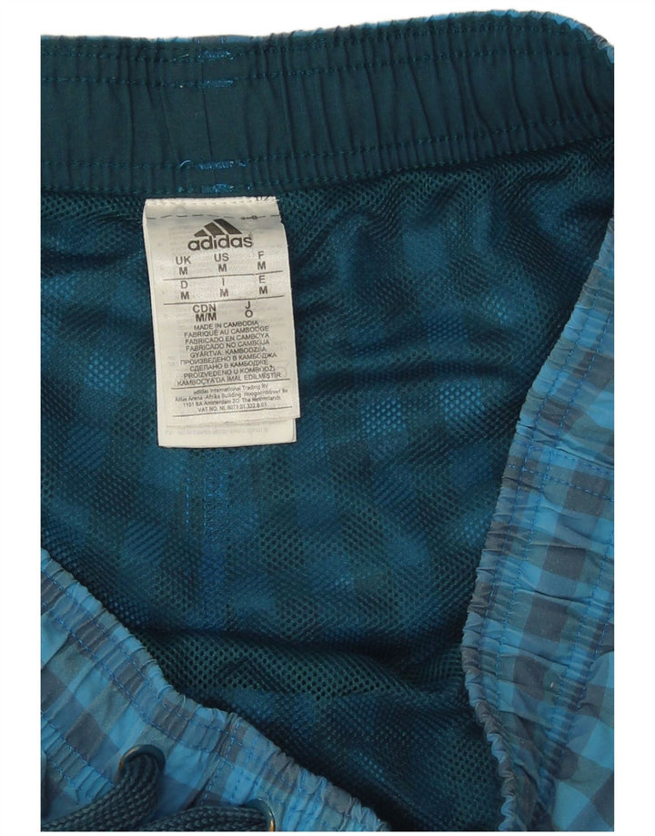 Ανδρικό σορτς κολύμβησης Adidas με μεσαίο μπλε Gingham Polyester