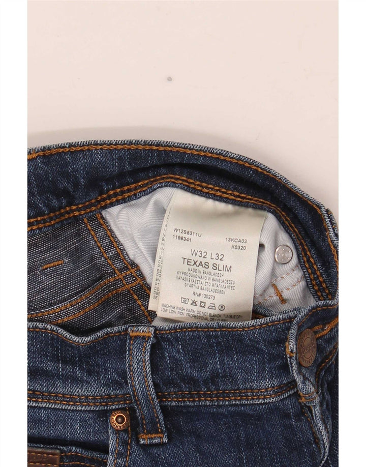 Wrangler Ανδρικό Texas Slim Jeans W32 L32 Blue Cotton