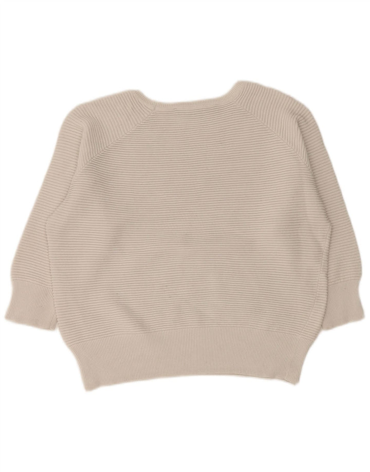 ΓΑΛΛΙΚΗ ΣΥΝΔΕΣΗ Γυναικείο πουλόβερ με λαιμό βάρκα UK 10 Small White