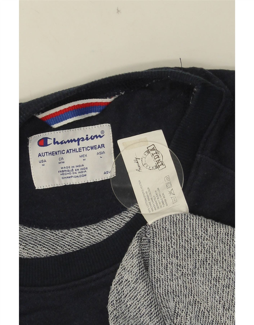 CHAMPION Ανδρικό γραφικό φούτερ Jumper Medium Navy Blue Cotton