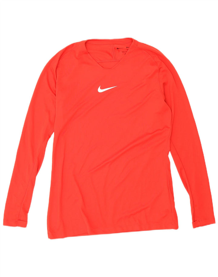 Ανδρικό Nike Dri Fit Slim Fit Graphic Top Μακρύ μανίκι μεγάλο κόκκινο πολυεστέρας