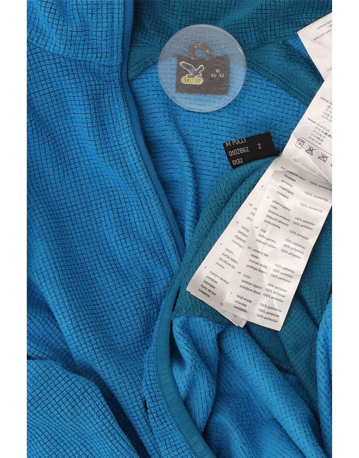 SALEWA Ανδρικό φερμουάρ Fleece Jumper EU 52 XL Blue Colourblock Polyester