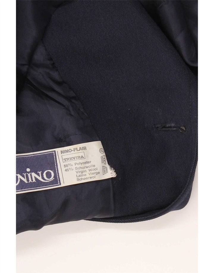 NINO Γυναικείο παλτό με διπλό στήθος UK 10 Small Navy Blue Polyester