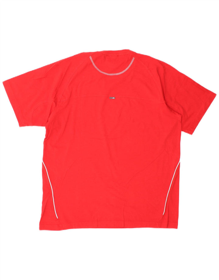 Ανδρικό T-Shirt Adidas Top μεγάλο κόκκινο βαμβακερό