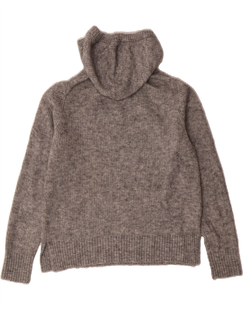 BODEN Womens Oversized Hooded Jumper Sweater UK 10 Small  Grey Polyester Vintage Boden and Second-Hand Boden from Messina Hembry 