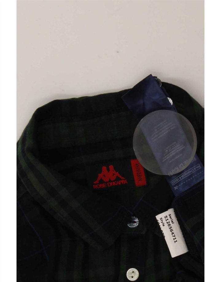 Kappa Γυναικείο Πουκάμισο UK 12 Medium Navy Blue Check Cotton