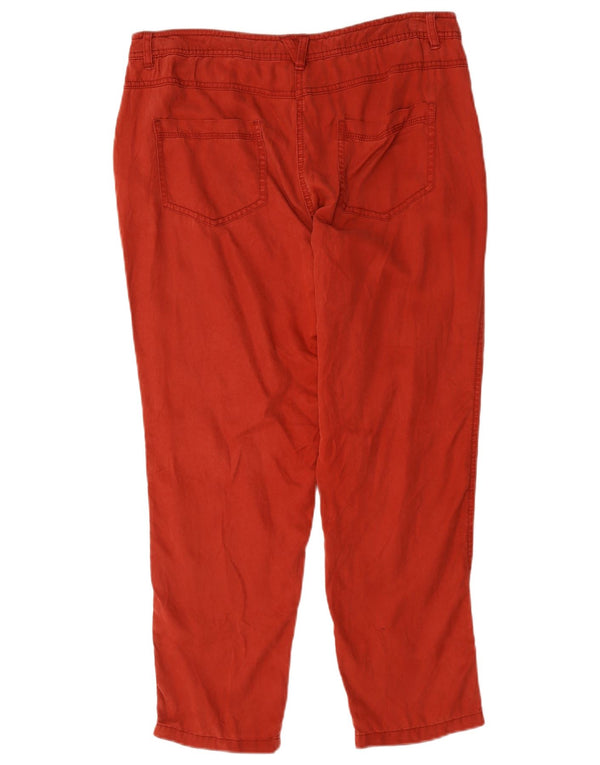 Marks & Spencer Γυναικείο ψηλόμεσο παντελόνι Chino UK 14 μεγάλο W34 L27 κόκκινο