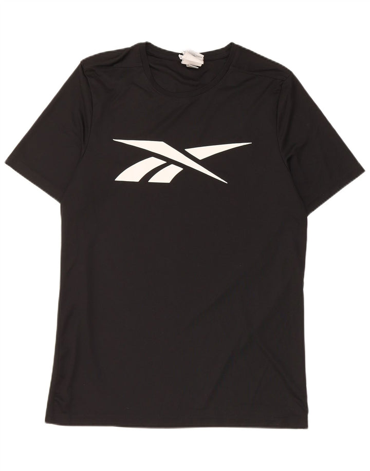 Ανδρικό γραφικό T-Shirt Reebok Top Medium Μαύρο Πολυεστέρας