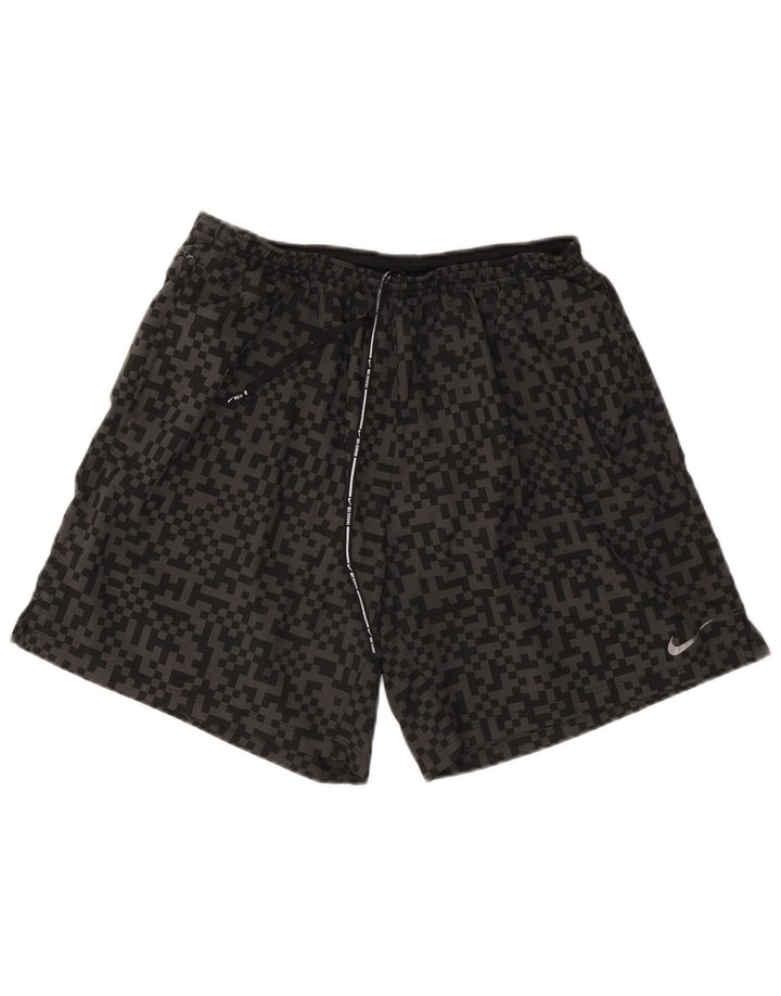 Ανδρικό αθλητικό σορτς Nike Dri Fit XL μαύρο γεωμετρικό πολυεστέρα
